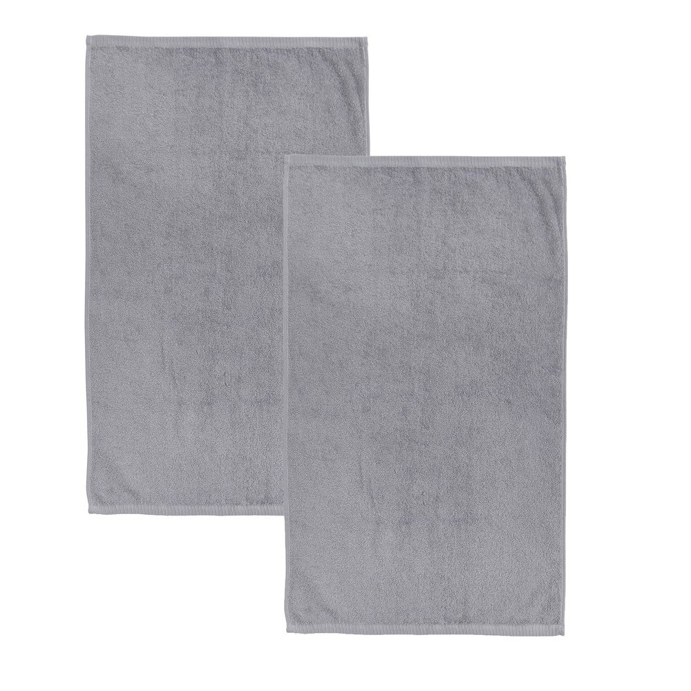 Szürke gyorsan száradó-frottír pamut fürdőlepedő szett 2 db-os 90x140 cm Quick Dry – Catherine Lansfield