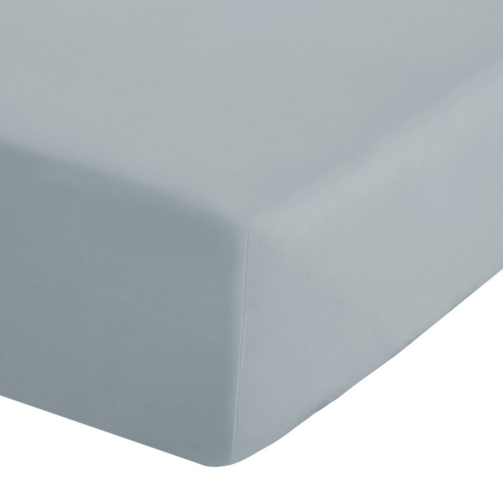 Szürkéskék gumis perkál lepedő 90x190 cm Easy Iron Percale – Catherine Lansfield