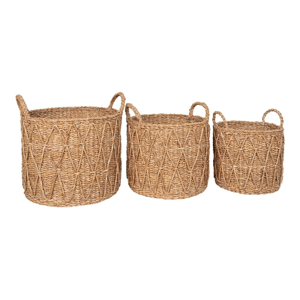 Tengerifű tárolókosár szett 3 db-os ø 32x30 cm Krabi – House Nordic