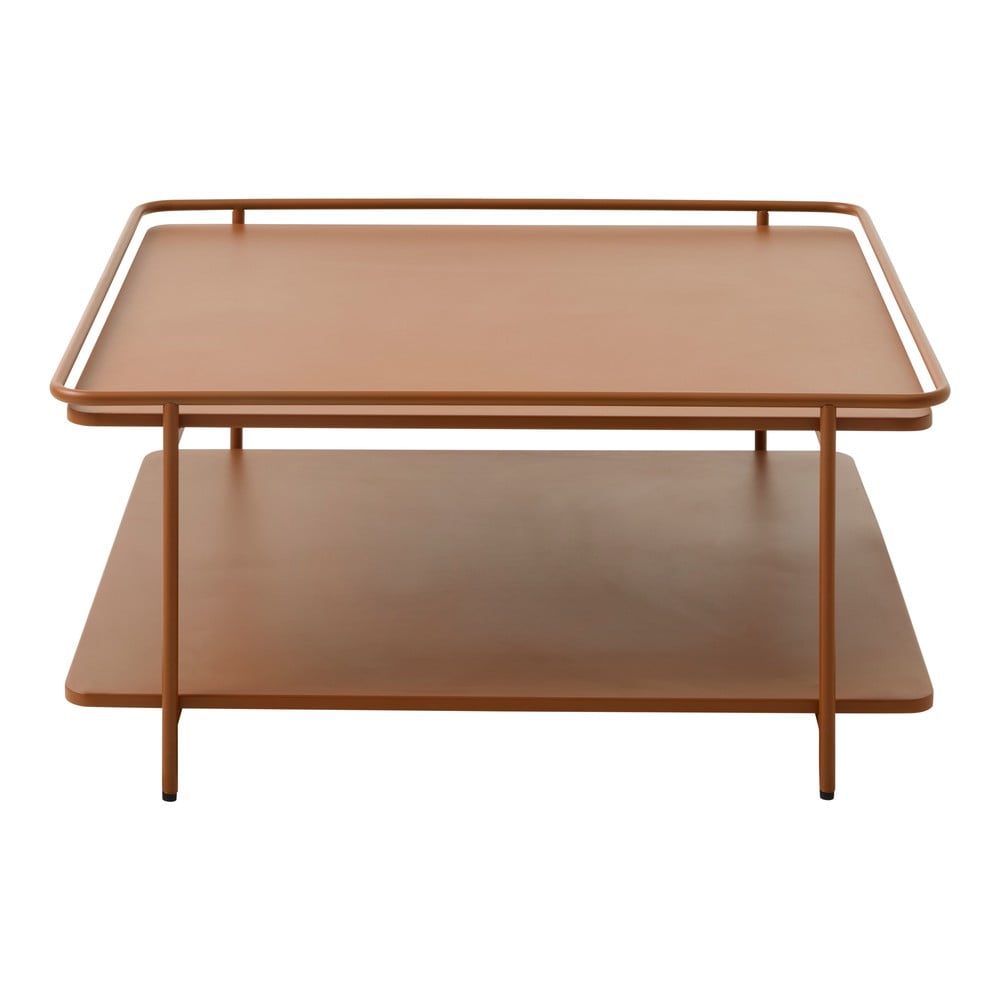 Terrakotta színű fém dohányzóasztal 75x75 cm Yuba – Unique Furniture