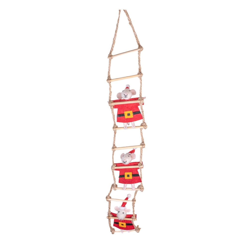 Textil karácsonyi függődísz 50 cm Santa Mouse – Sass & Belle