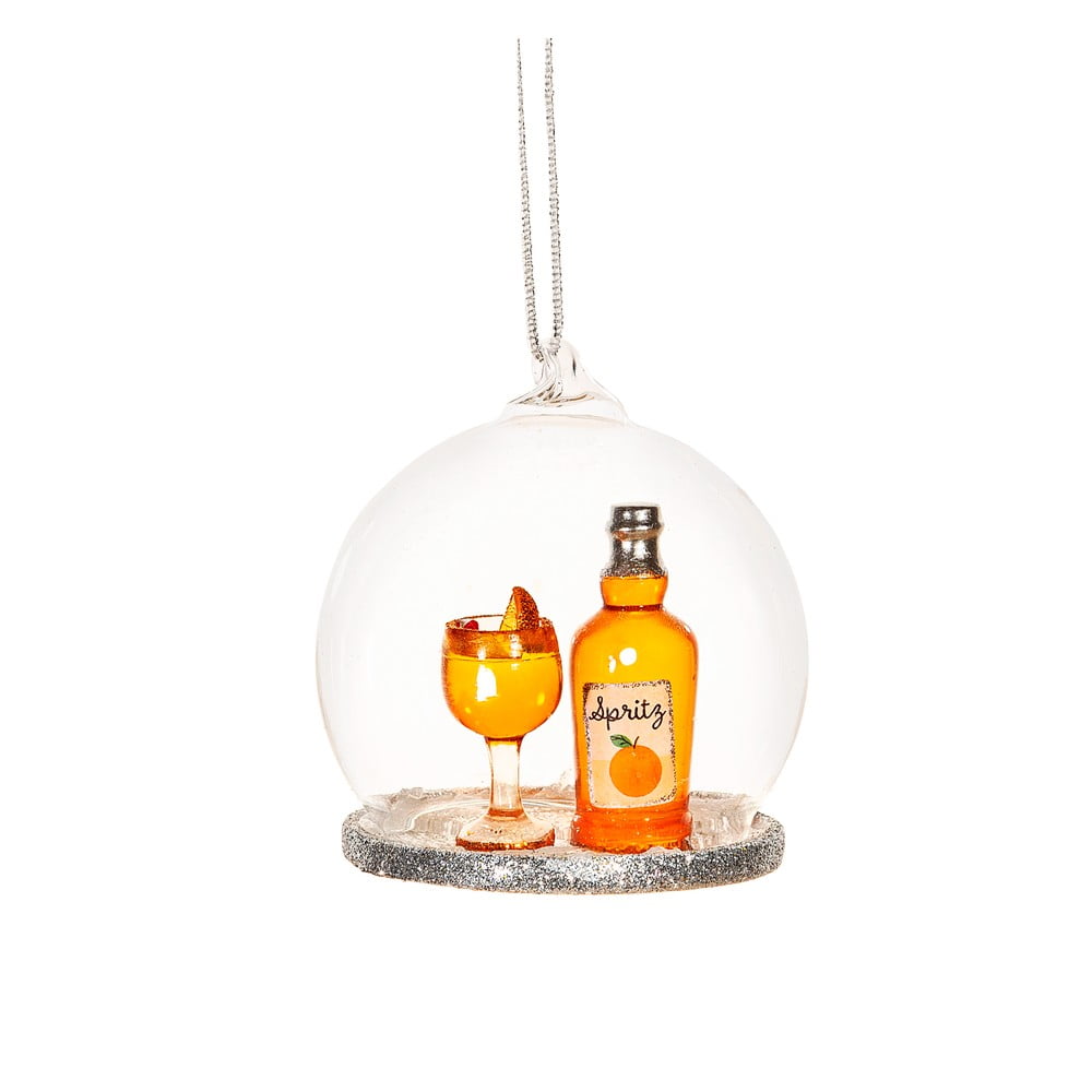 Üveg kézzel készített karácsonyfadísz ø 8 cm Christmas Spritz – Sass & Belle