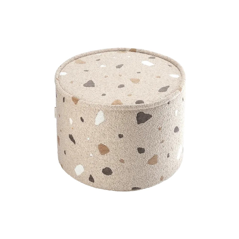 Világosbarna buklé-zsenília gyerek puff Terrazzo – Wigiwama