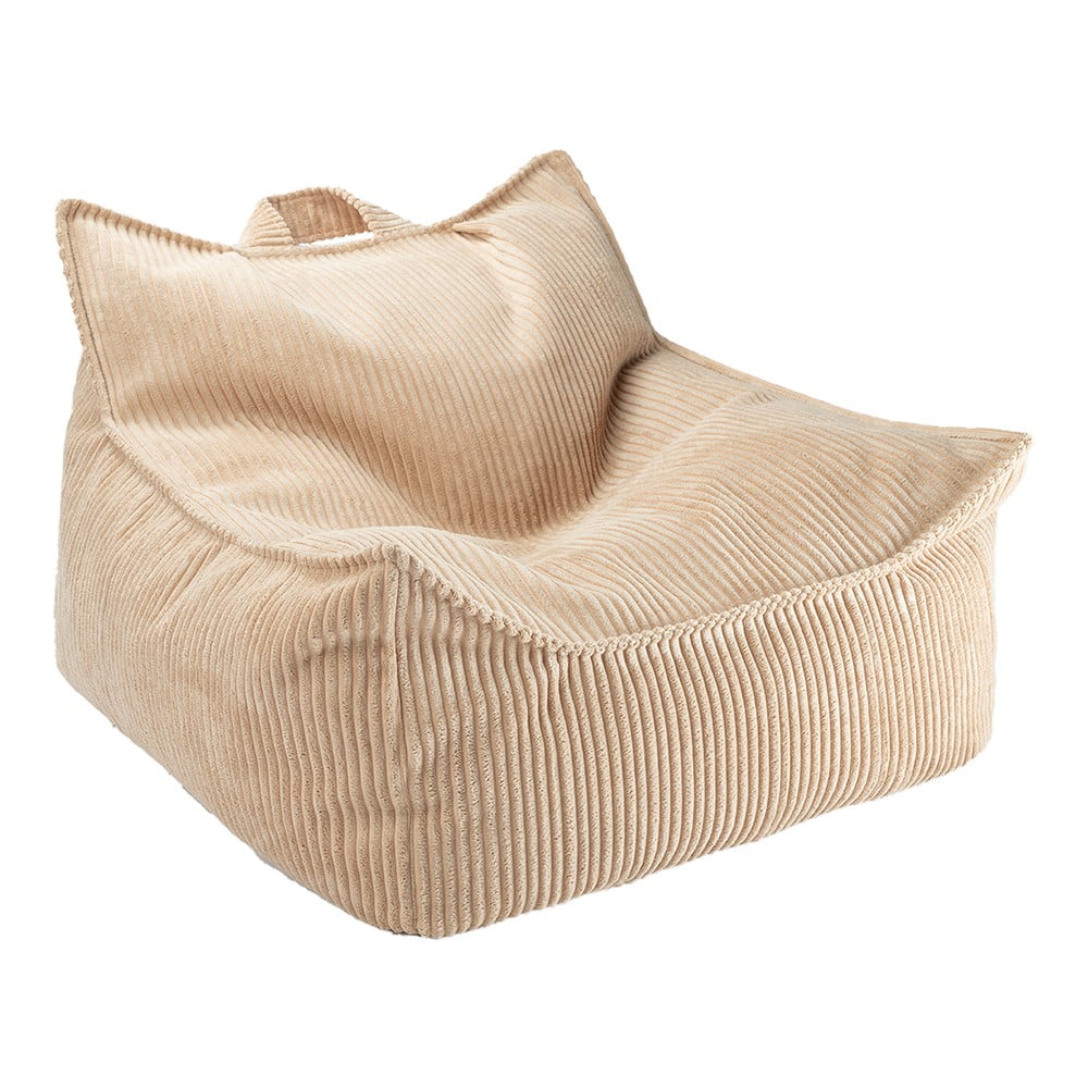 Világosbarna kordbársony gyerek babzsákfotel Chair – Wigiwama