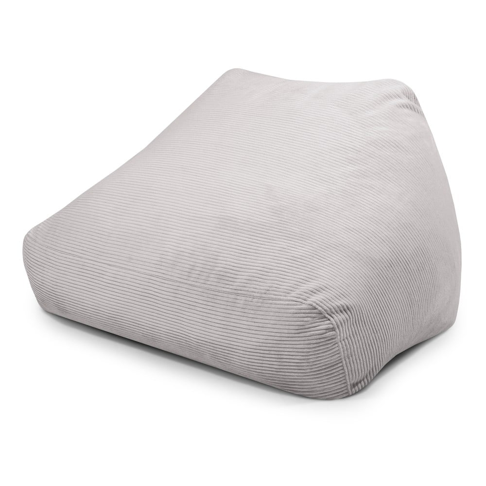 Világosszürke kordbársony babzsákfotel Sofa Snug – SLOWDOWN