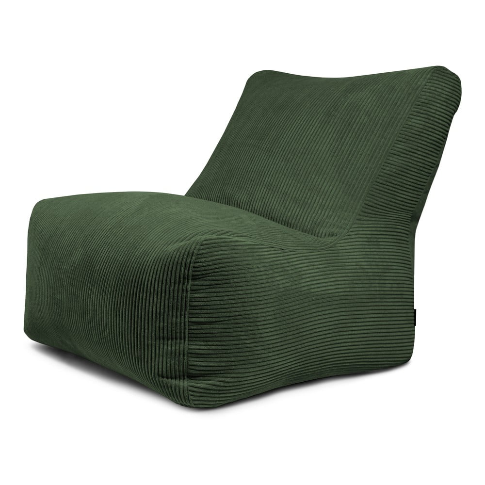 Zöld kordbársony babzsákfotel Seat 100 Lounge – SLOWDOWN
