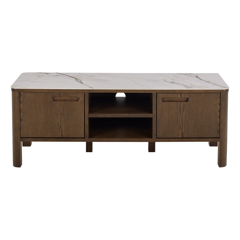 Barna TV-állvány tölgyfa dekorral 120x45x40 cm Southampton – Actona
