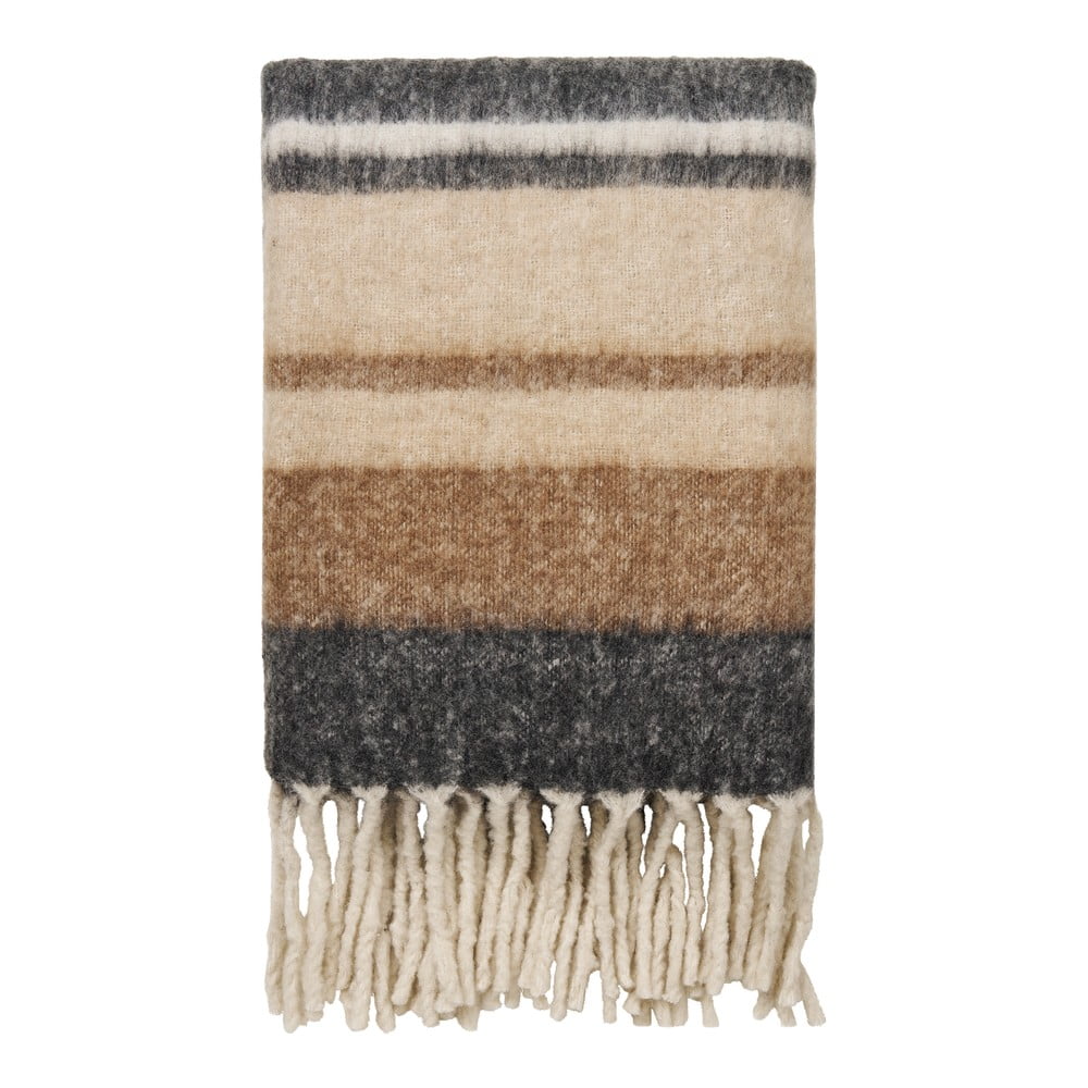 Barna gyapjúkeverék takaró 130x170 cm Carmel – House Nordic