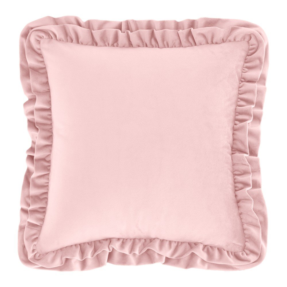 Bársony díszpárna 43x43 cm Velvet Double Frill – Catherine Lansfield