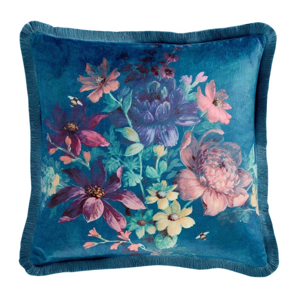 Bársony díszpárna 45x45 cm Bridgerton Romantic Floral – Catherine Lansfield