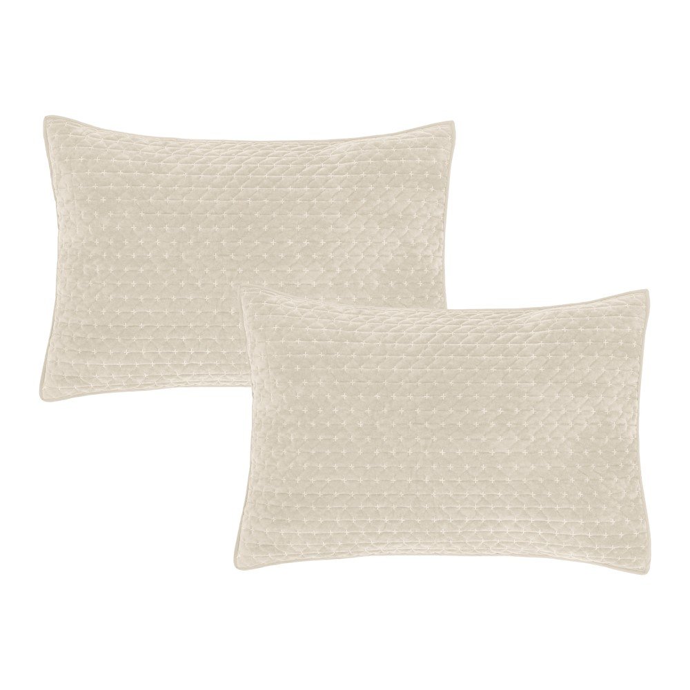 Bársony párnahuzat szett 2 db-os 50x75 cm Attica Velvet Embroidered – Bianca