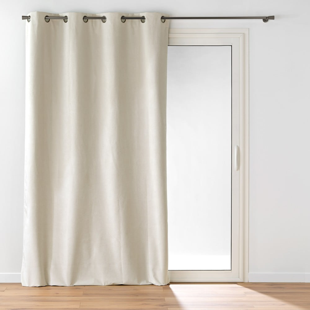 Bézs bársony függöny 140x260 cm Olympe – douceur d'intérieur