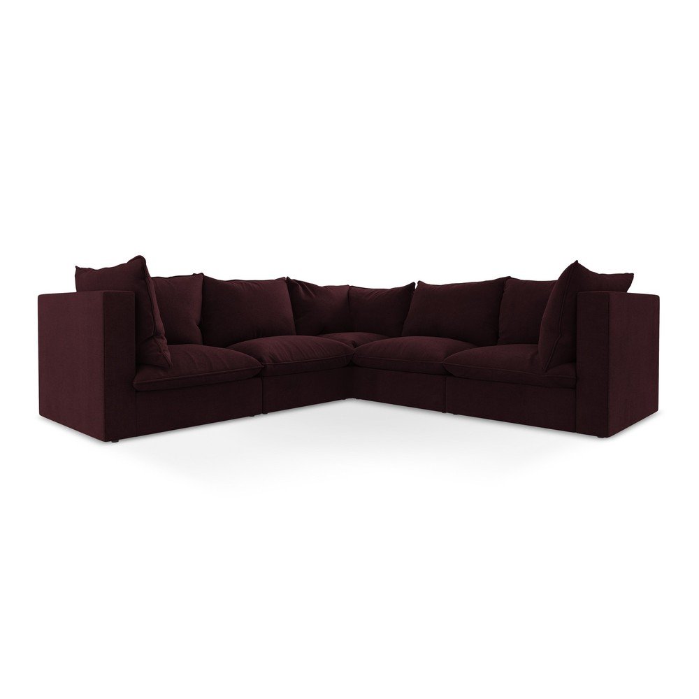 Borvörös sarokkanapé Manao – Makamii