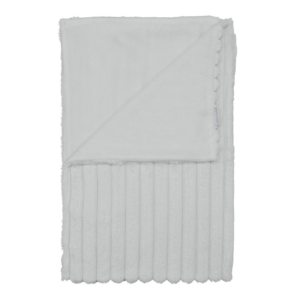Fehér mikroplüss takaró 130x170 cm Cosy Ribbed – Catherine Lansfield