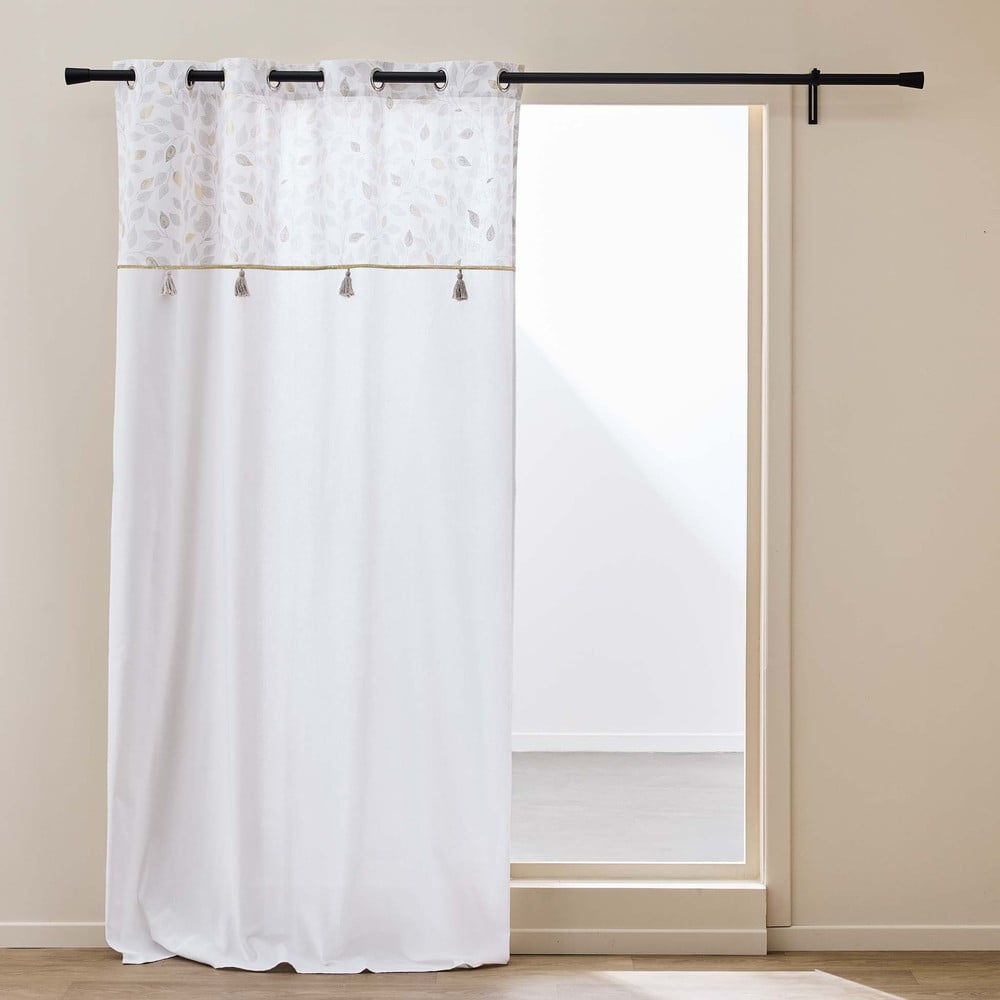 Fehér pamutkeverék függöny 140x240 cm Duchesse – douceur d'intérieur