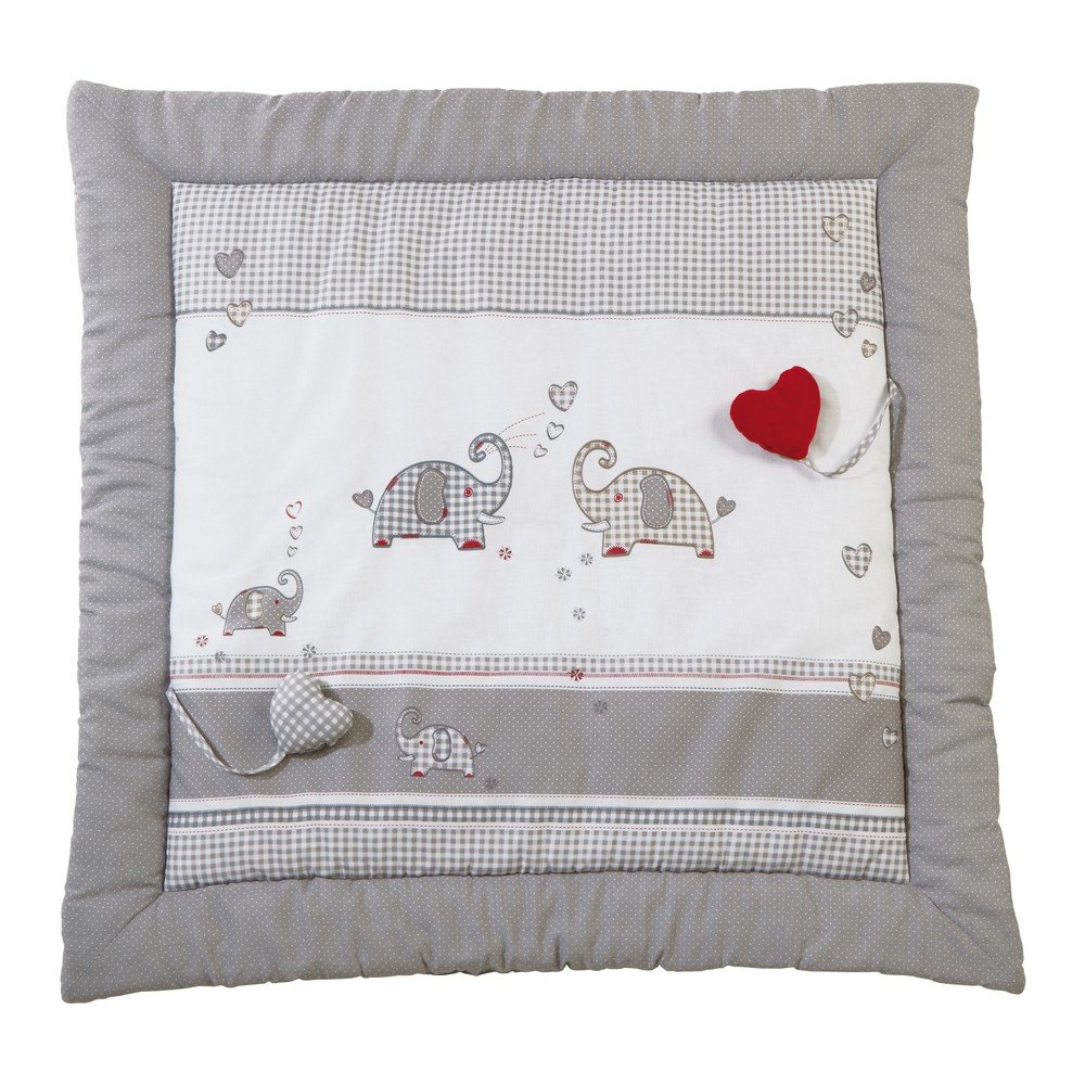 Fehér-szürke játszószőnyeg 100x100 cm Jumbo twins – Roba
