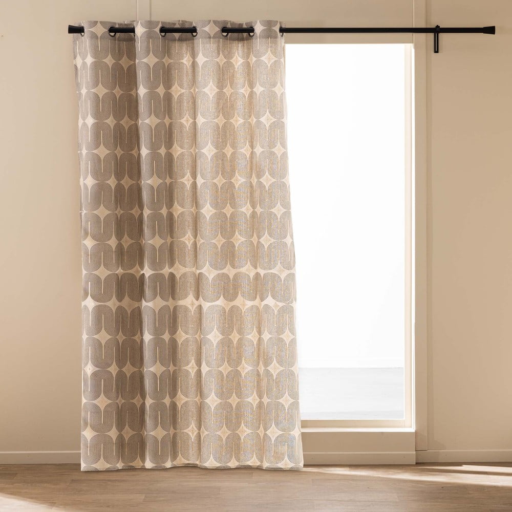 Fekete-bézs függöny 140x240 cm Ondine – douceur d'intérieur