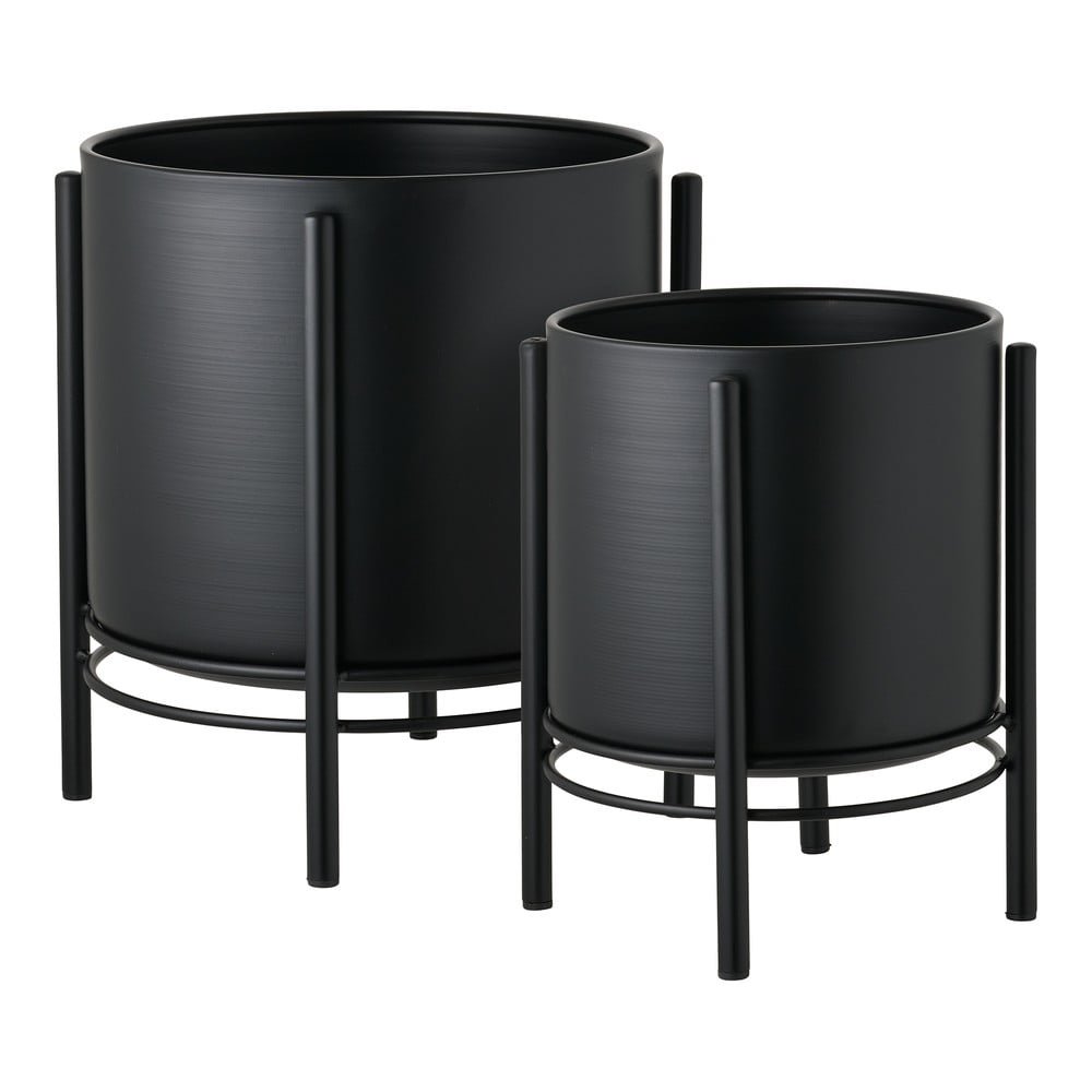 Fém kaspó szett 2 db-os ø 25 cm Svarta – House Nordic