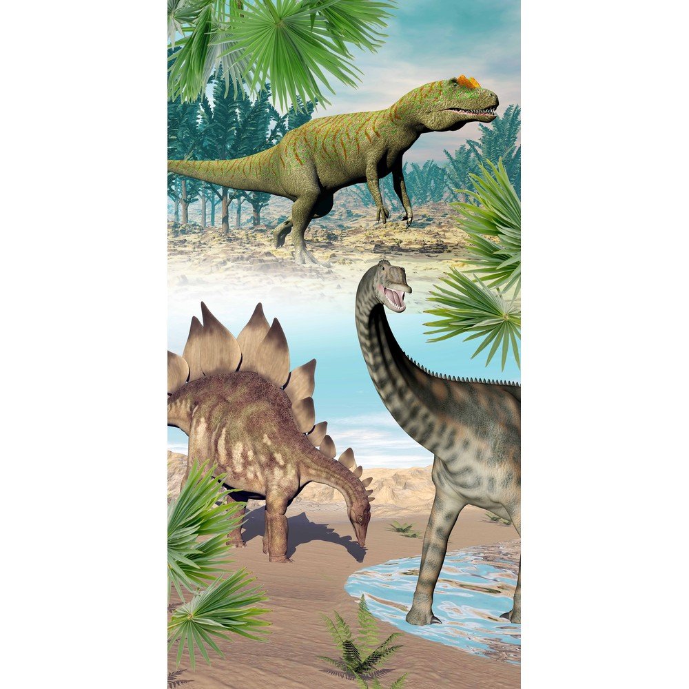 Gyerek bársony strandtörölköző 75x150 cm Dino – Good Morning