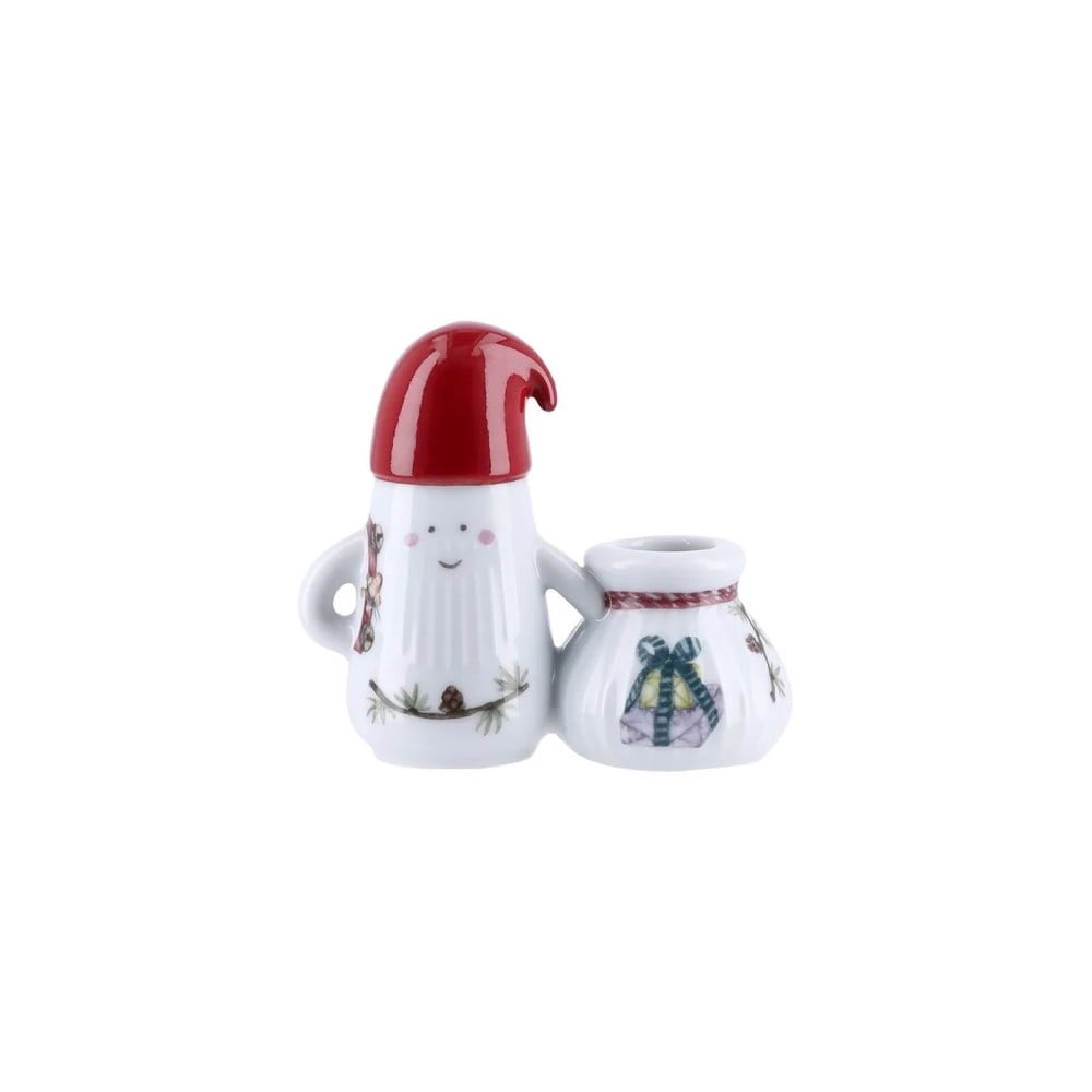 Kerámia gyertyatartó karácsonyi mintával Hammershøi Christmas Father Elf – Kähler Design