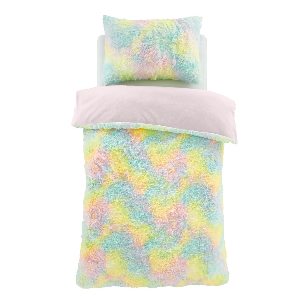 Kétszemélyes-hosszabbított mikroplüss gyerek ágyneműhuzat 230x220 cm Rainbow Cuddly – Catherine Lansfield