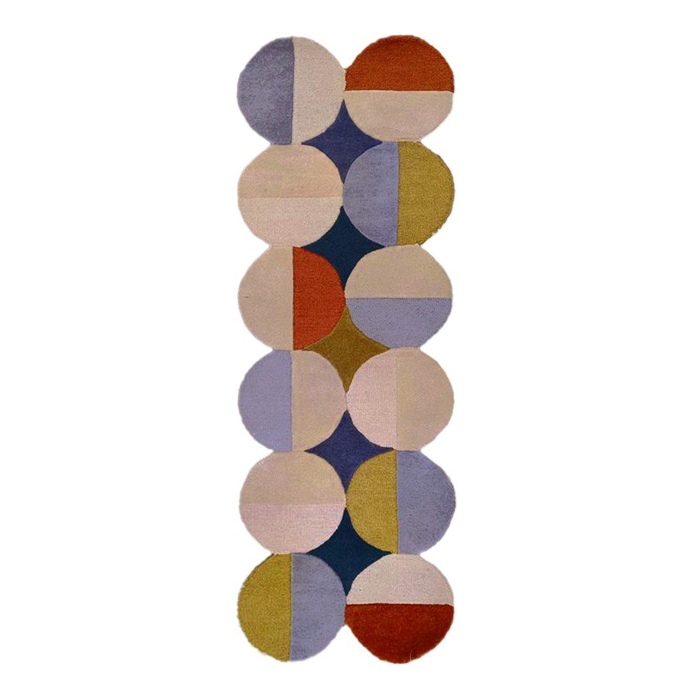 Kézi szövésű gyapjú futószőnyeg 80x230 cm Mia Ellipse – Flair Rugs