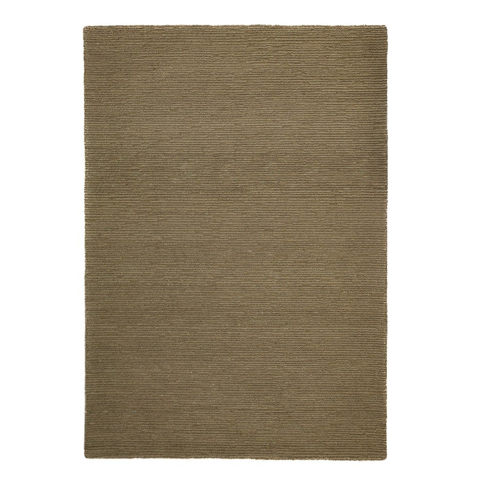 Khaki kézi szövésű gyapjú szőnyeg 120x170 cm Harris Boucle – Flair Rugs