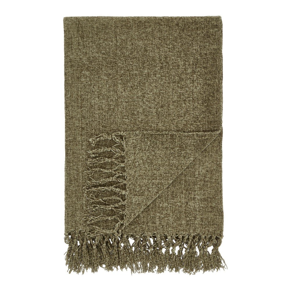 Khaki zsenília takaró 130x170 cm Wilson – Catherine Lansfield