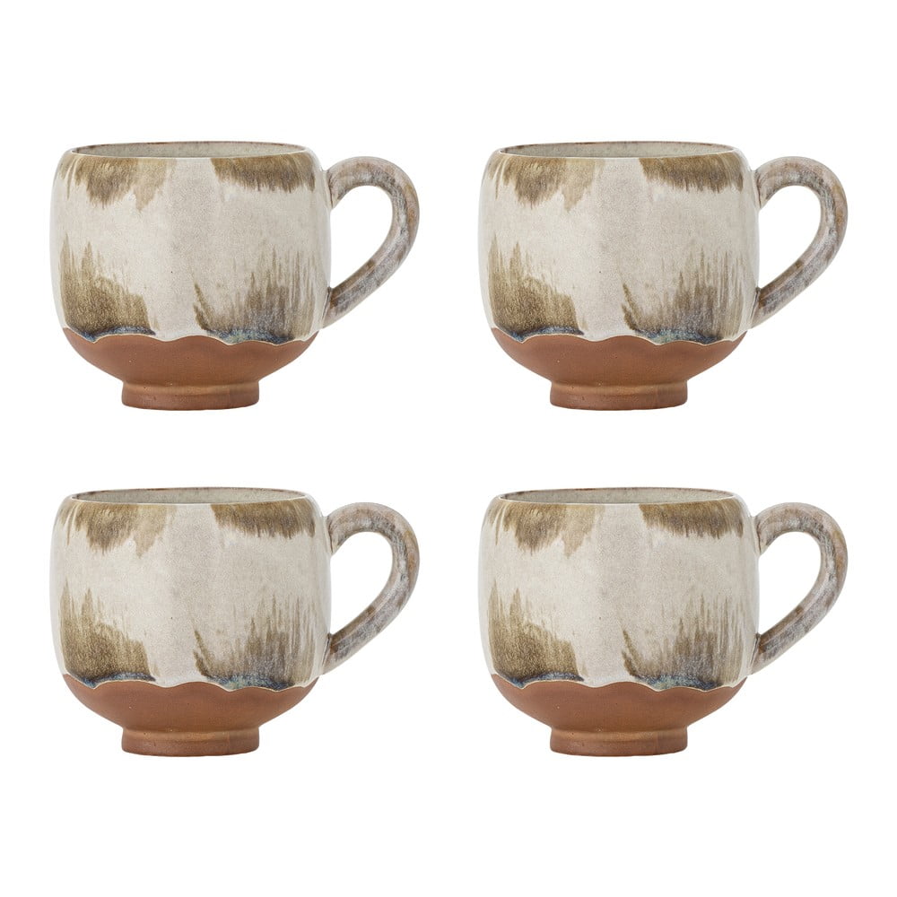 Kőedény csésze szett 4 db-os cappucinóhoz 200 ml Jade – Bloomingville