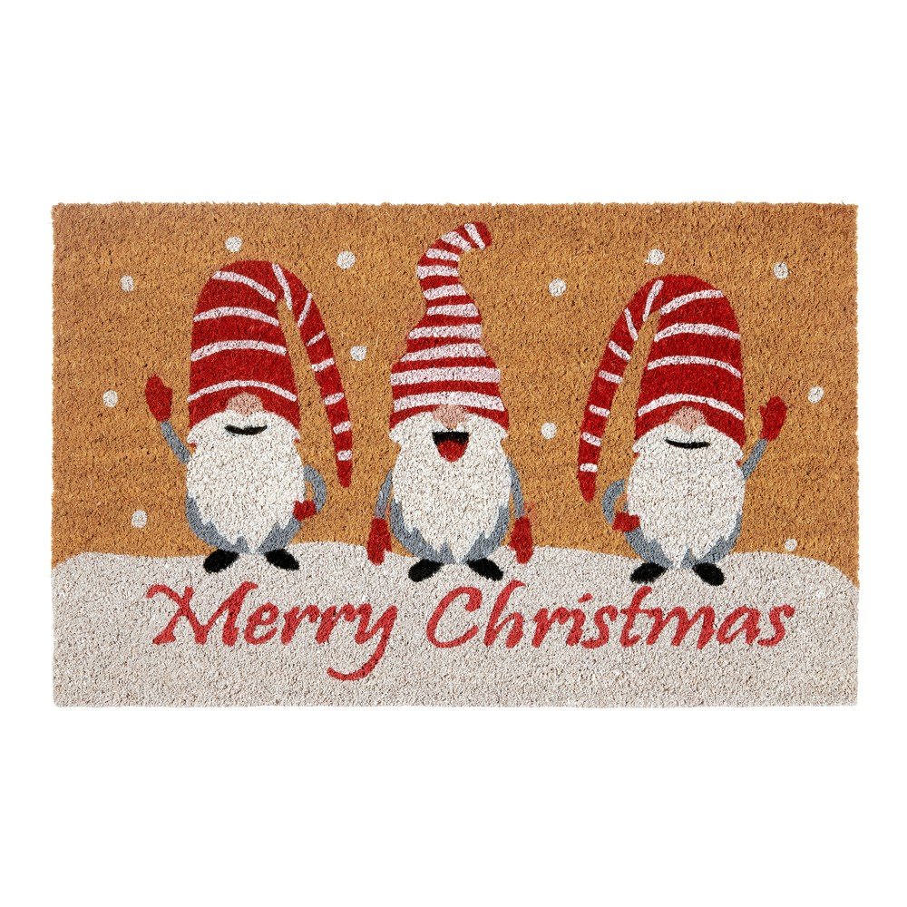 Kókuszrost lábtörlő karácsonyi mintával 40x70 cm Christmas Gnomes – Hanse Home