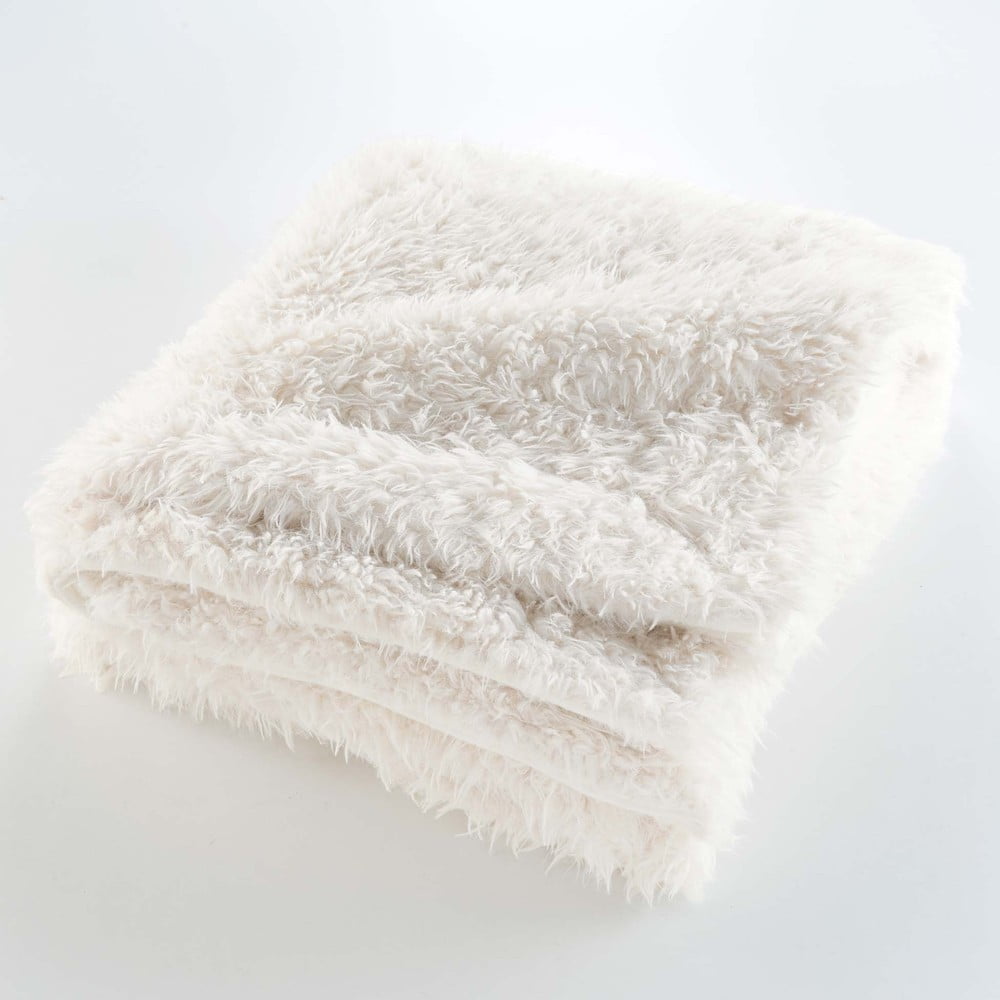 Krémszínű műszőrme takaró 220x240 cm Mouton – douceur d'intérieur
