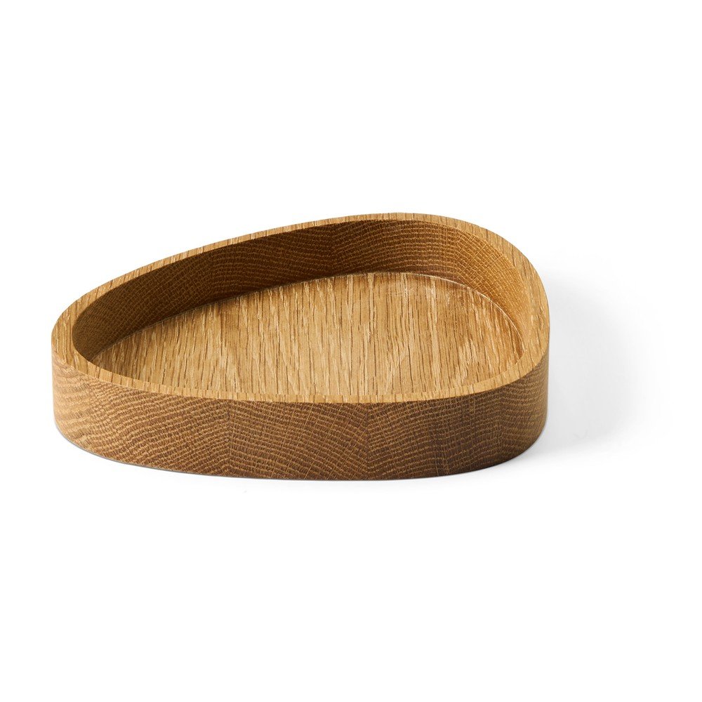 Natúr színű dekoratív fa tárolódoboz 18x16x3 cm Curve M – LIND DNA