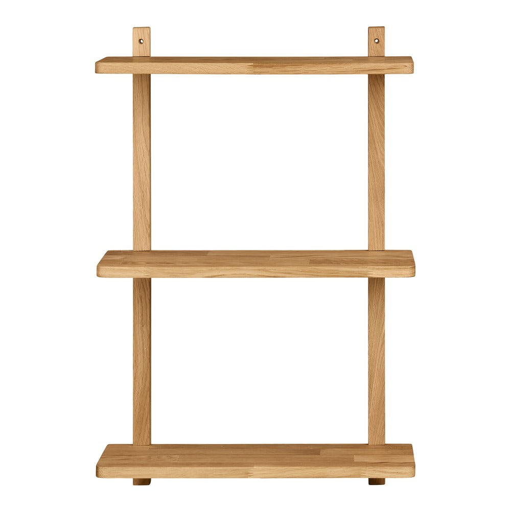 Natúr színű többszintes tölgyfa fali polc 20 cm Townsville – House Nordic