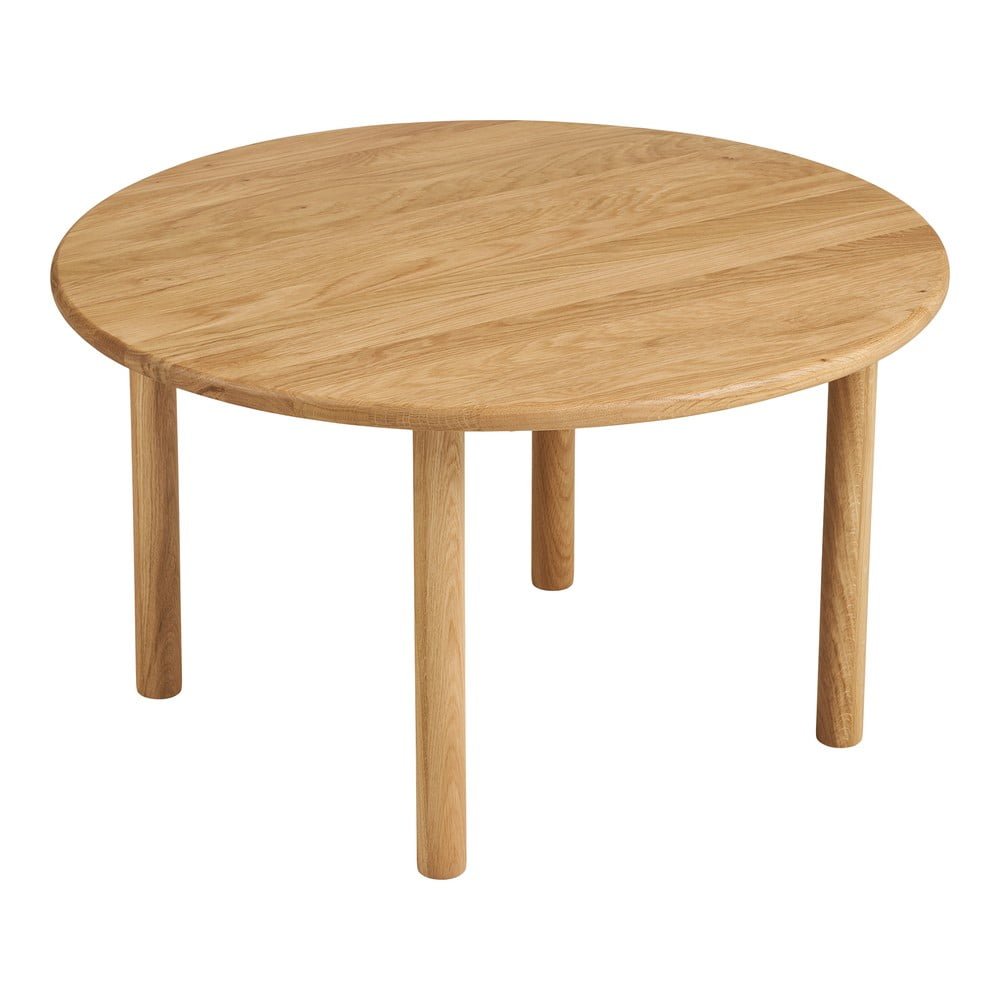 Natúr színű tölgyfa kerek dohányzóasztal ø 70 cm Jena – House Nordic