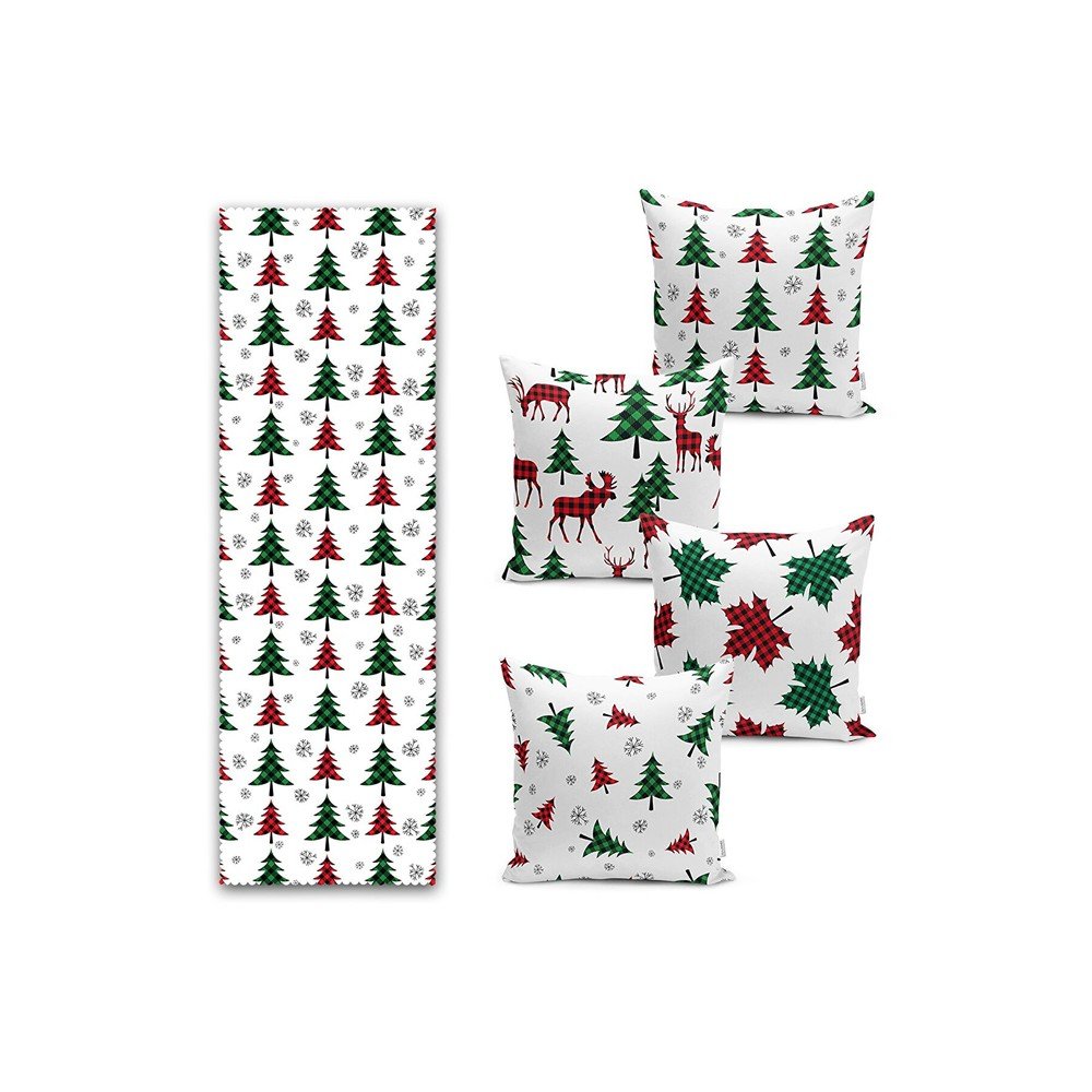 Párnahuzat és asztali futó szett 5 db-os Tartan – Mila Home