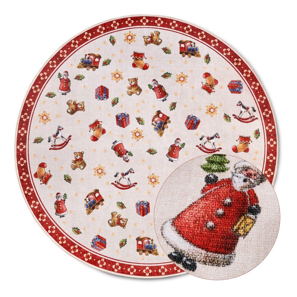Piros kerek szőnyeg karácsonyi mintával ø 150 cm Red Christmas – Villeroy&Boch