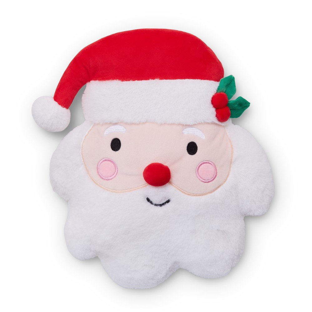 Plüss díszpárna karácsonyi mintával 38x32 cm Christmas Santa – Catherine Lansfield