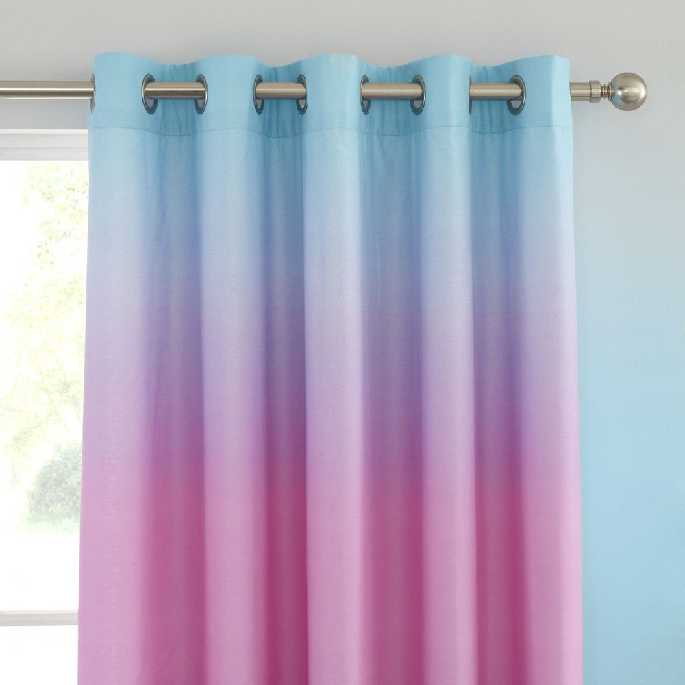 Rózsaszín-lila gyerek függöny 2 db-os 168x183 cm Ombre Rainbow Clouds – Catherine Lansfield