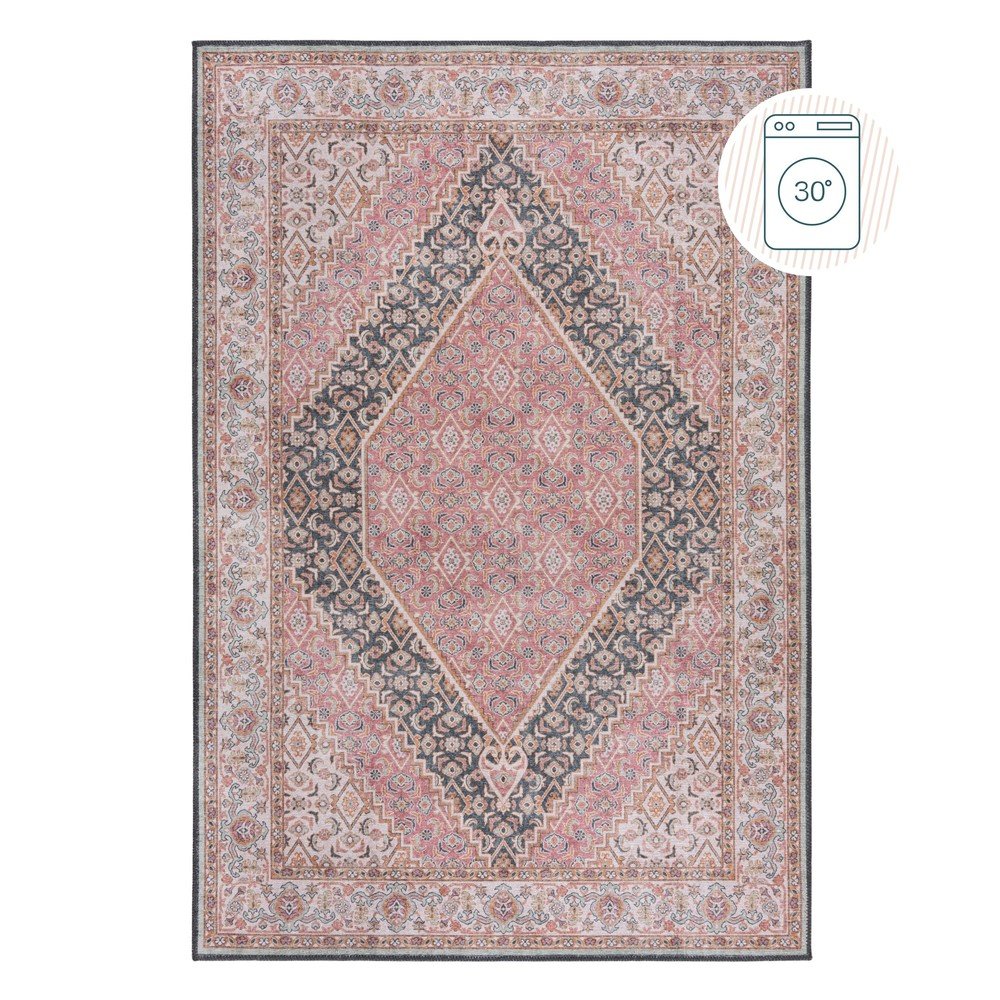 Rózsaszín mosható szőnyeg 152x230 cm Briony Traditional – Flair Rugs