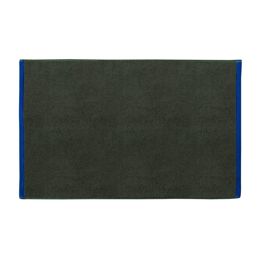 Sötétzöld-kék bio pamut fürdőszobai kilépő 50x80 cm Soft – Mette Ditmer Denmark