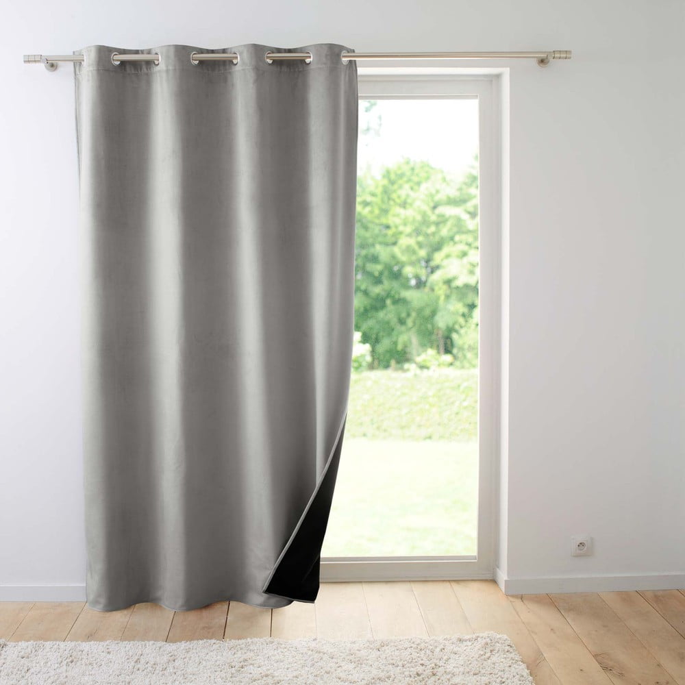 Szürke bársony termo függöny 140x260 cm Polarchic – douceur d'intérieur