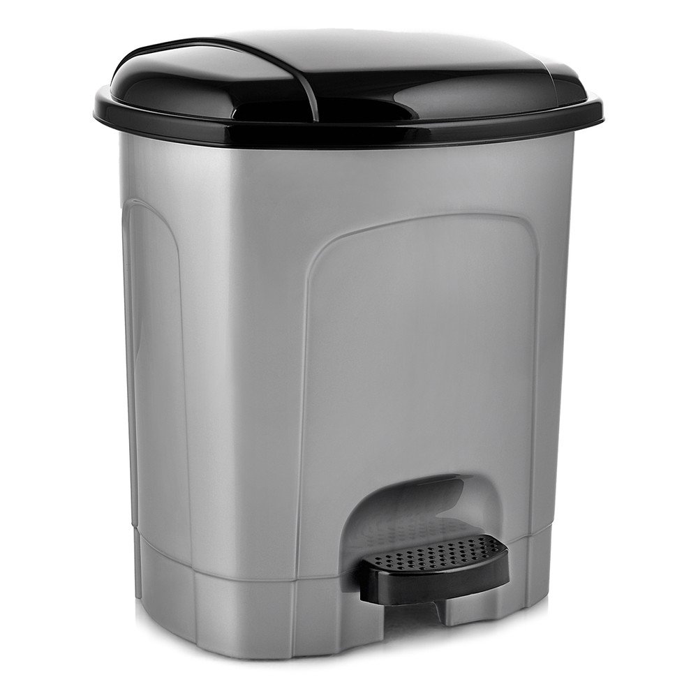 Szürke műanyag pedálos szemetes 30 l – Orion