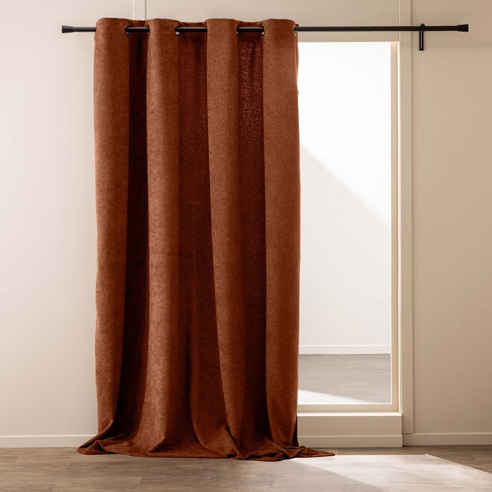 Terrakotta színű buklé függöny 140x260 cm Winona – douceur d'intérieur