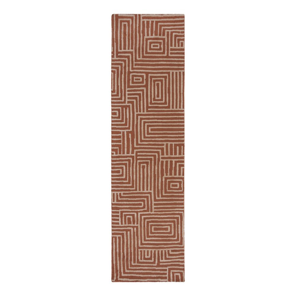 Terrakotta színű futószőnyeg 80x300 cm Kylo – Flair Rugs