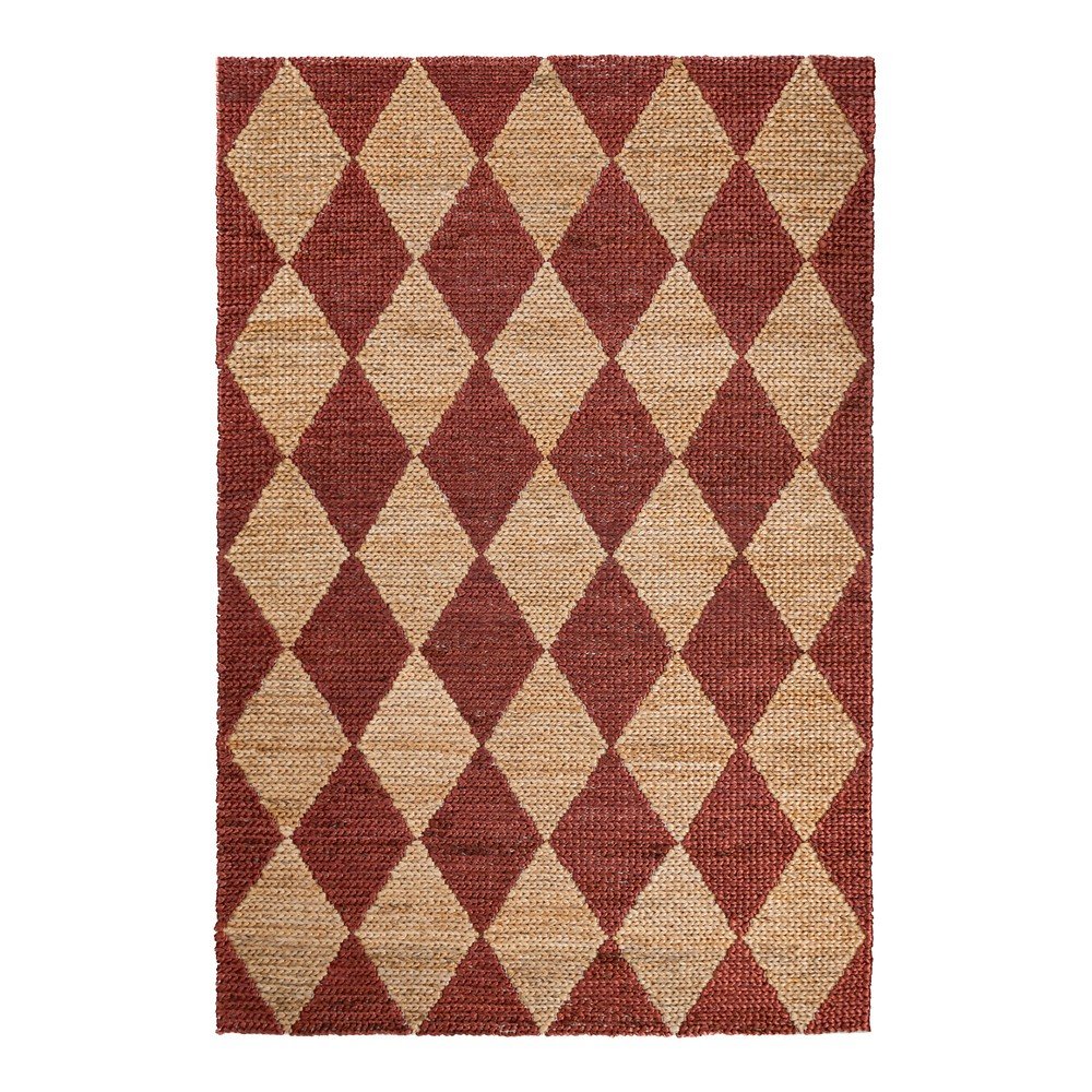 Terrakotta színű kézi szövésű jutakeverék futószőnyeg 60x230 cm Effie Diamond – Flair Rugs