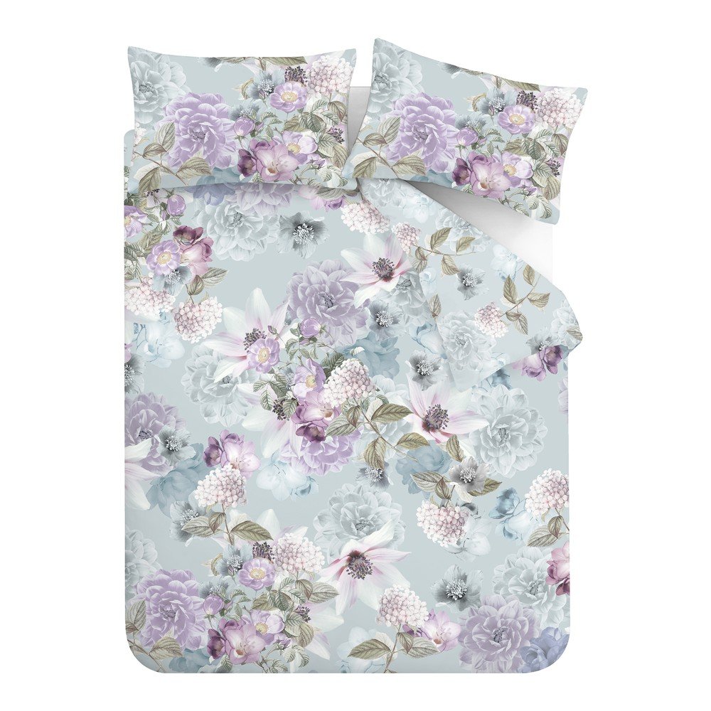 Világoskék kétszemélyes-hosszabbított ágyneműhuzat 230x220 cm Floral Serenity – RHS