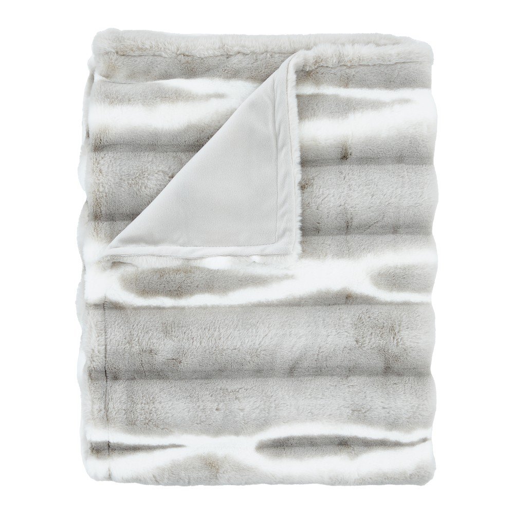 Világosszürke műszőrme takaró 130x170 cm Flint – Catherine Lansfield