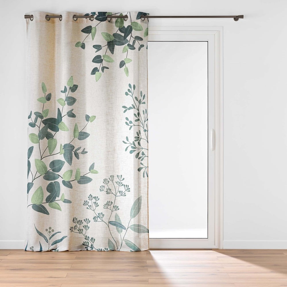 Zöld-bézs függöny 140x260 cm Botanica – douceur d'intérieur