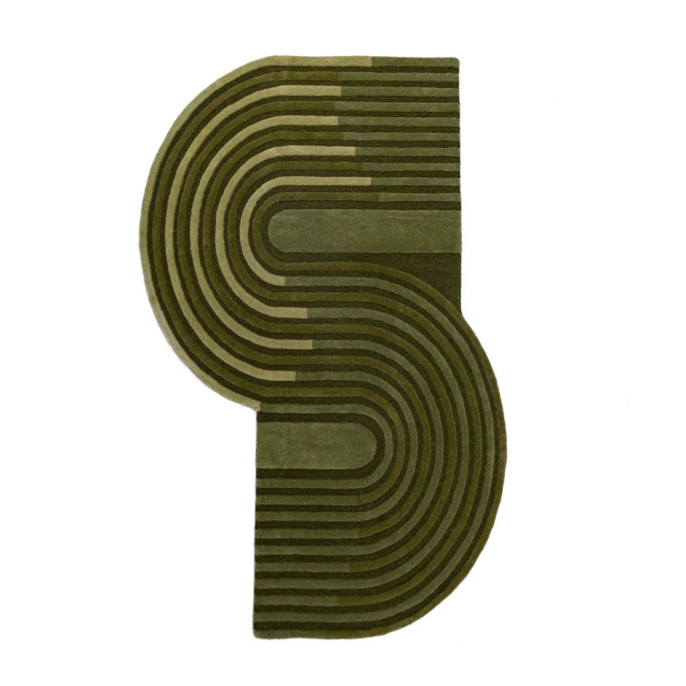 Zöld kézi szövésű gyapjú szőnyeg 150x240 cm Conway Retro – Flair Rugs