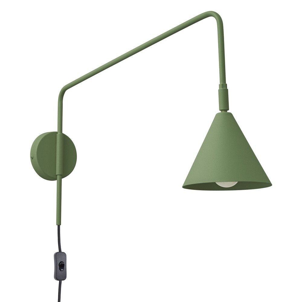 Zöld konnektorhoz csatlakoztatható fali lámpa Zylo – Nice Lamps